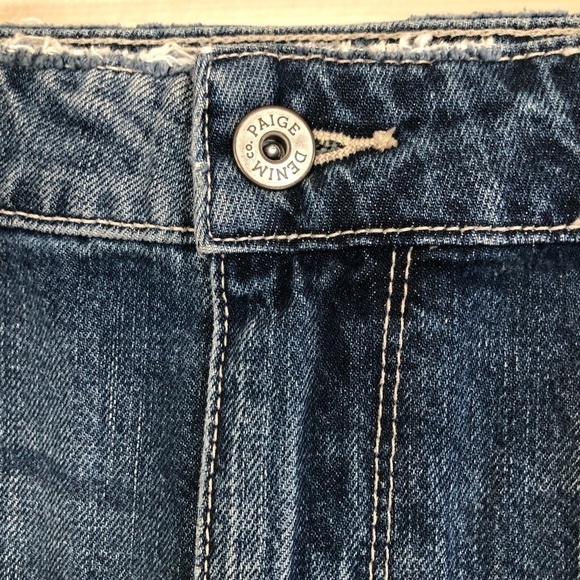 PAIGE  Distressed Frayed Hem Mini Skirt Size 28/6 - Picture 4 of 11